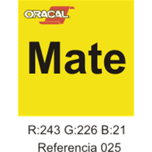 Oracal 631 Amarillo Brimstone 025 MATE