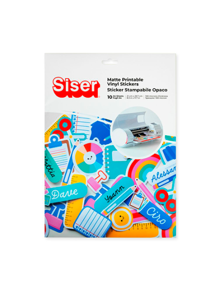 Vinilo Siser imprimible adhesivo blanco Mate A4